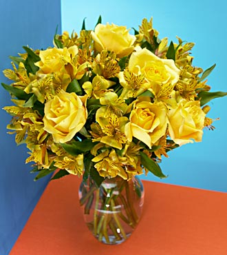 Citrus Burst Rose Bouquet FD039