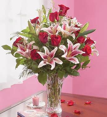 Our Roses and Lilies Bouquet