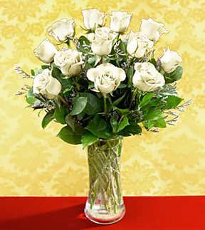 Premium Long Stemmed White Rose Bouquet