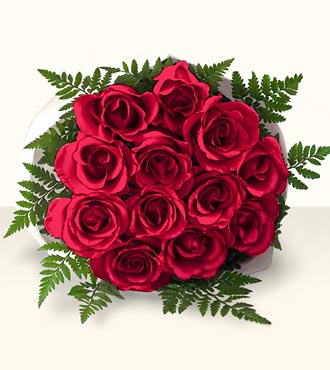 1 Dozen Favorite Red Roses with Vase